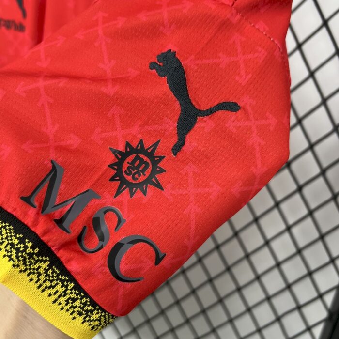 Kids AC Milan 2025/26 Co-Branded Red Edition Kit 4