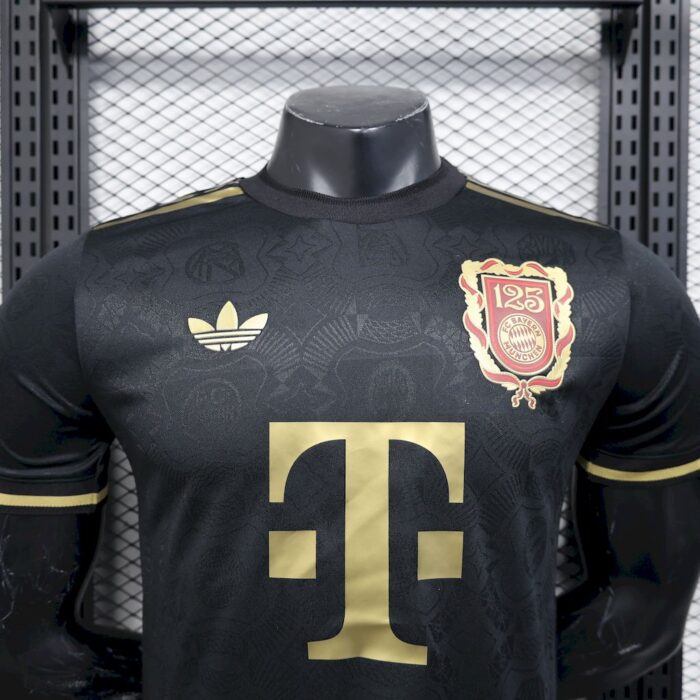 Mens Bayern Munich 2024/25 125 Anniversary Black Jersey Player Version 3