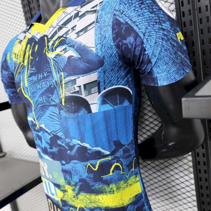 Mens Manchester City 2025/26 Blue Jersey Player Version 2