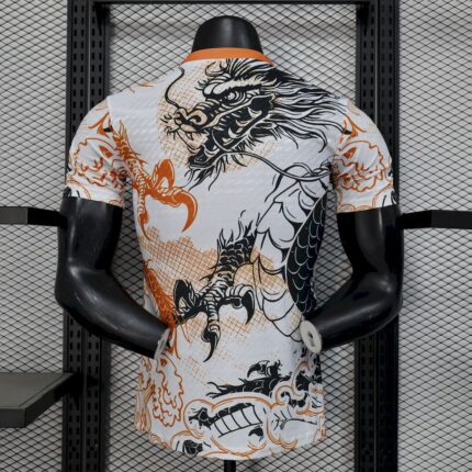 Mens Real Madrid 2025/26 Black and white dragon version Jersey Player Version 1