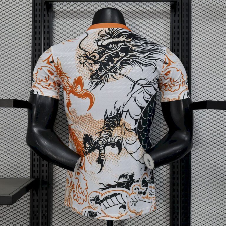 Mens Real Madrid 2025/26 Black and white dragon version Jersey Player Version 1