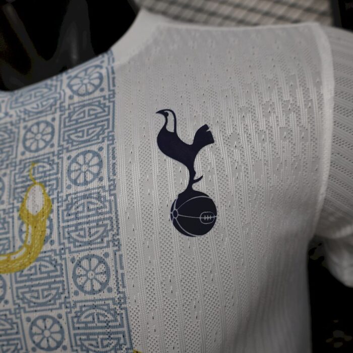 Mens Tottenham Hotspur 2025/26 White Gold Snake Edition Jersey Player Version 2