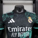 Mens Real Madrid 2025/26 Black Green Dragon Edition Jersey Player Version 3