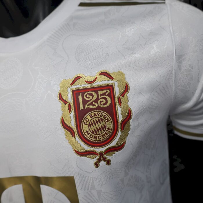 Mens Bayern Munich 2024/25 125 Anniversary White Jersey Player Version 2