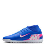 Nike Mercurial Superfly 10 Turf Football Boots – Blue/Wht/Pink – view 2