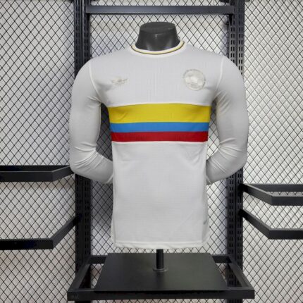 Mens Colombia 2024/25 100th Anniversary Long Sleeve Jersey Player Version