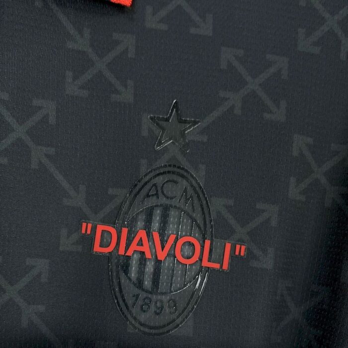 Mens AC Milan 2025/26 Co-Branded Black Edition Jersey 5
