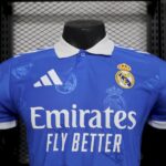 Mens Real Madrid 2025/26 Blue Jersey Player Version 3
