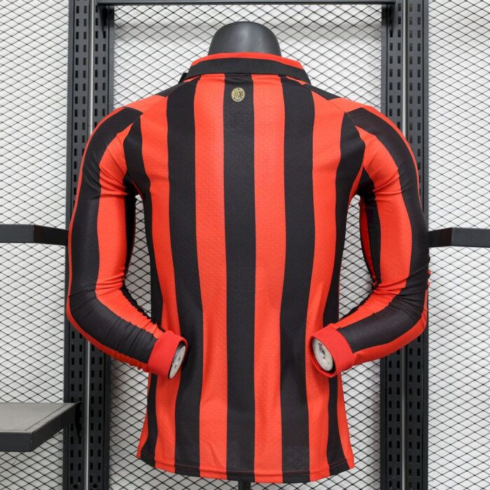 Mens AC Milan 2024/25 125th Anniversary Edition Retro Long Sleeve Jersey Player Version 1