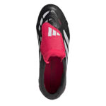 adidas Predator Fold Over Tongue Junior Firm Ground Football Boots – Black/Red – view 5