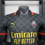 Mens AC Milan 2025/26 Co-Branded Black Edition Jersey Player Version 3