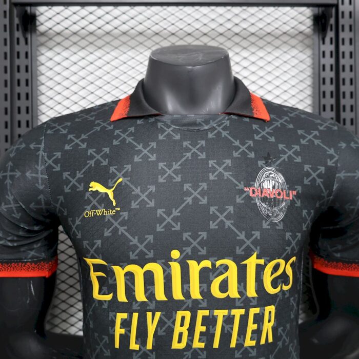 Mens AC Milan 2025/26 Co-Branded Black Edition Jersey Player Version 3