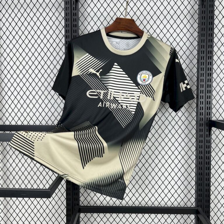 Mens Manchester City 2025/26 Black and yellow concept version Jersey