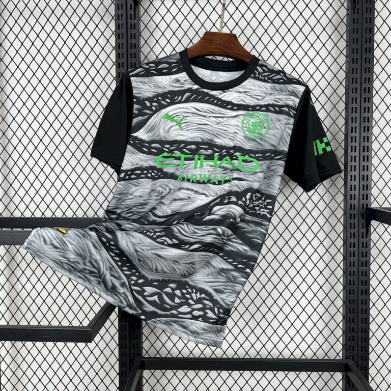 Mens Manchester City 2025/26 Black and gray concept version Jersey