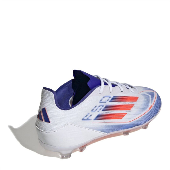 adidas F50 Junior Firm Ground Football Boots – White/Red/Blue – view 2