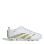 adidas Predator 24 Junior Firm Ground Football Boots – White/Gold/Wht