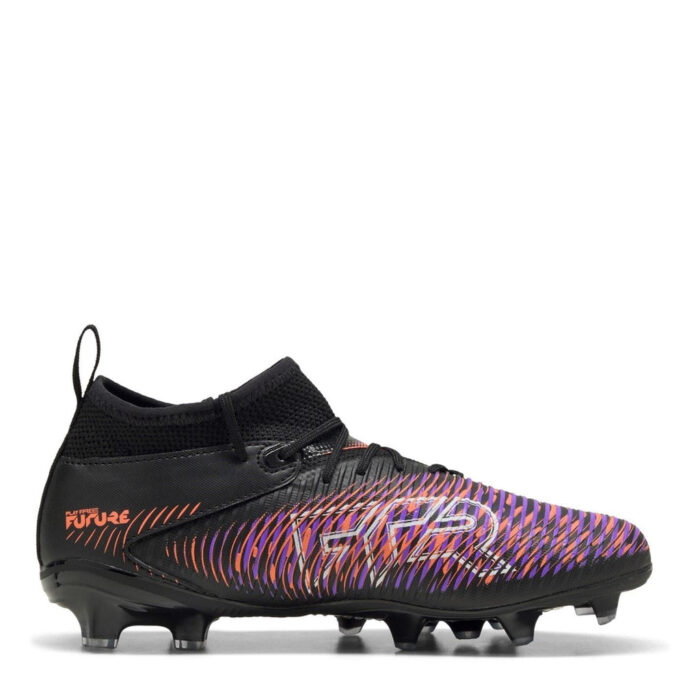 Puma Future 8 Junior Firm Ground Football Boots – Black/Purple – view 4