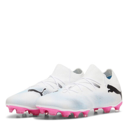 Puma Future 7 Firm Ground Football Boots – White/Blk/Pink
