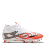Puma Mens Ultra Firm Ground Football Boots – White/Red – view 4