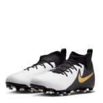 Nike Phantom Luna Ii Junior Firm Ground Football Boots – White/Blk/Gold – view 4