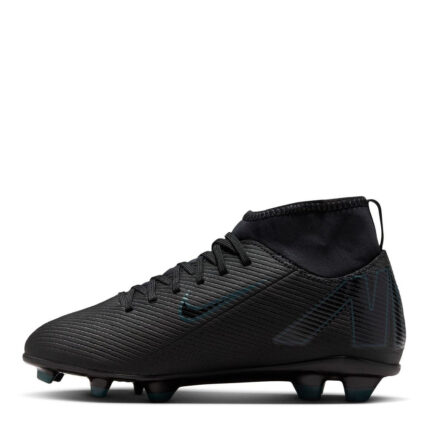 Nike Mercurial Superfly 10 Junior Firm Ground Football Boots – Black/Green – view 2