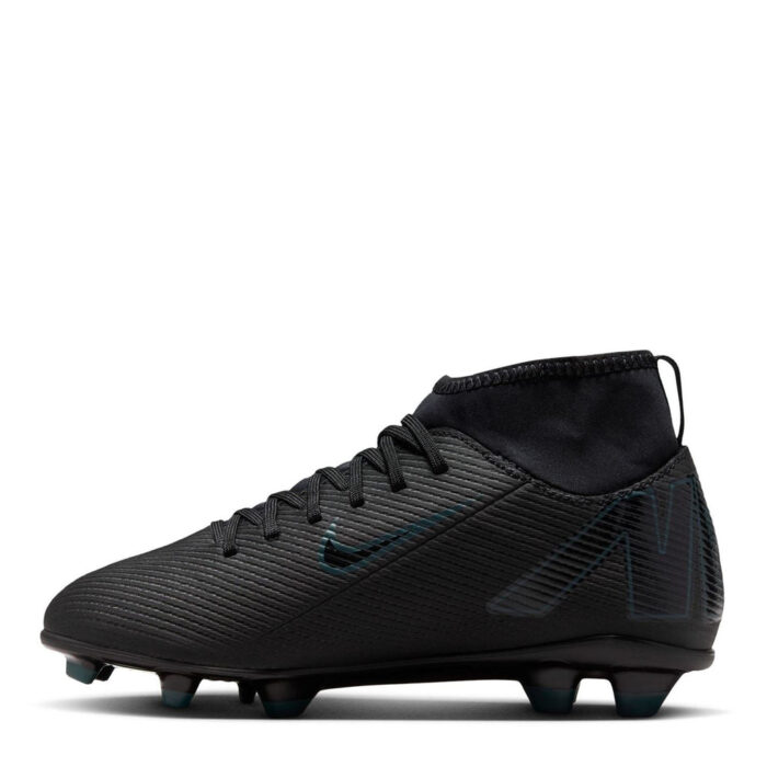 Nike Mercurial Superfly 10 Junior Firm Ground Football Boots – Black/Green – view 2