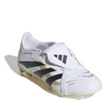 adidas Predator Junior Firm Ground Football Boots – White/Blk/Gold – view 3