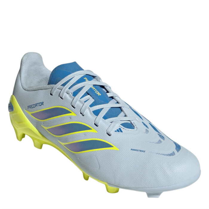 adidas Predator Junior Firm Ground Football Boots – Blue/Yellow – view 3