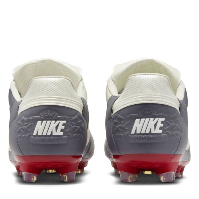 Nike Premier 3 Firm Ground Football Boots – Grey/Red - Image 5
