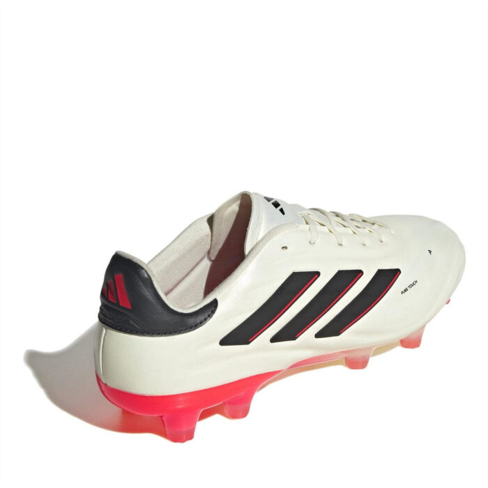 adidas Copa Pure Firm Ground Football Boots – White/Black/Red - Image 4
