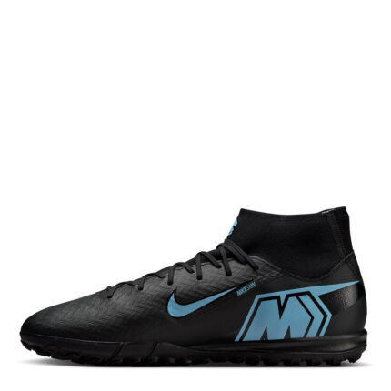 Nike Mercurial Superfly 10 Turf Football Boots – Black/Blue – view 2