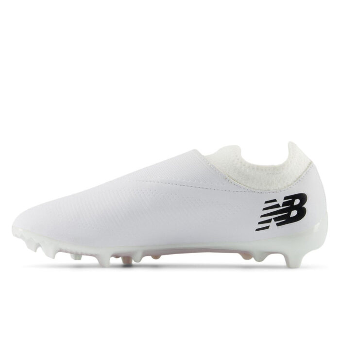 New Balance Furon V7+ Dispatch Firm Ground Football Boots – White/Black - Image 4