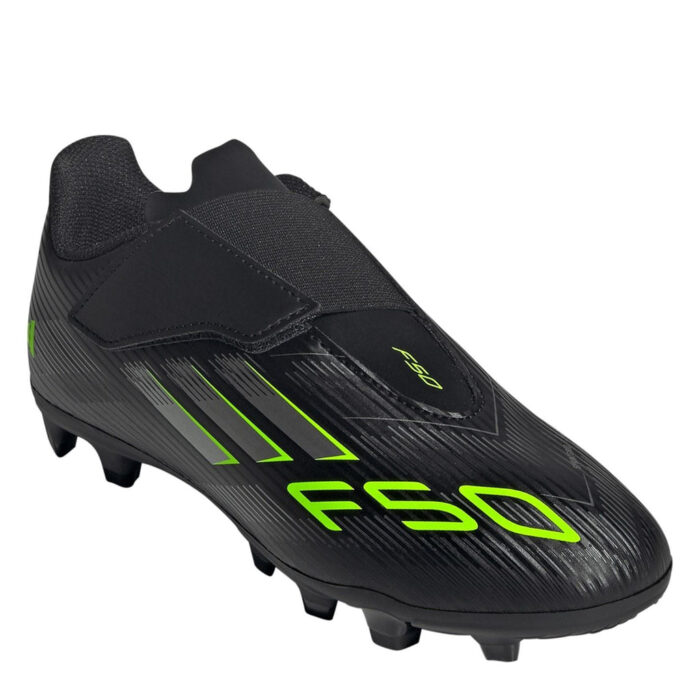 adidas F50 Junior Firm Ground Football Boots – Black/Lemon – view 3