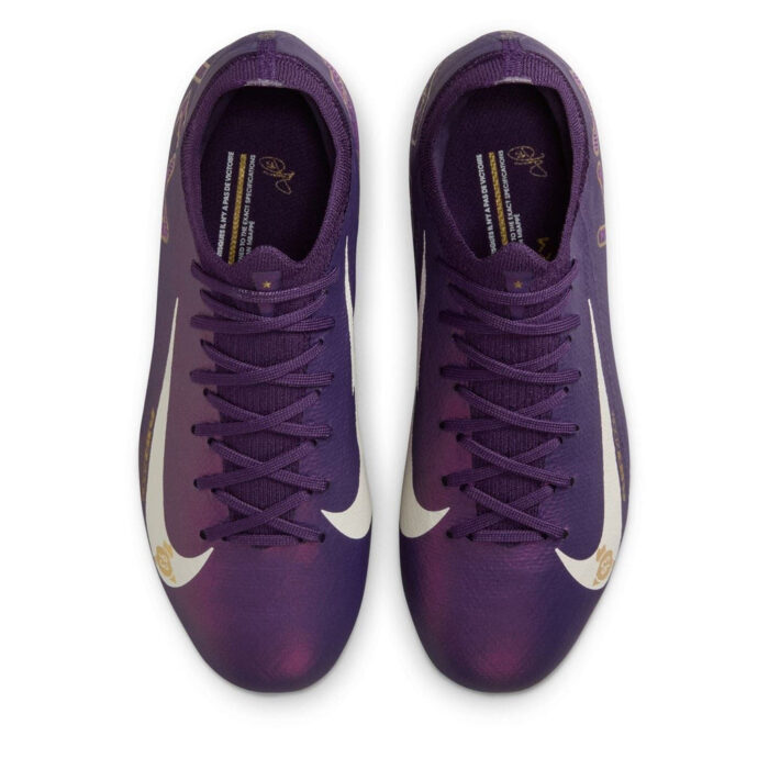 Nike Mercurial Vapor 16 Junior Firm Ground Football Boots – Purple/Ivory – view 6