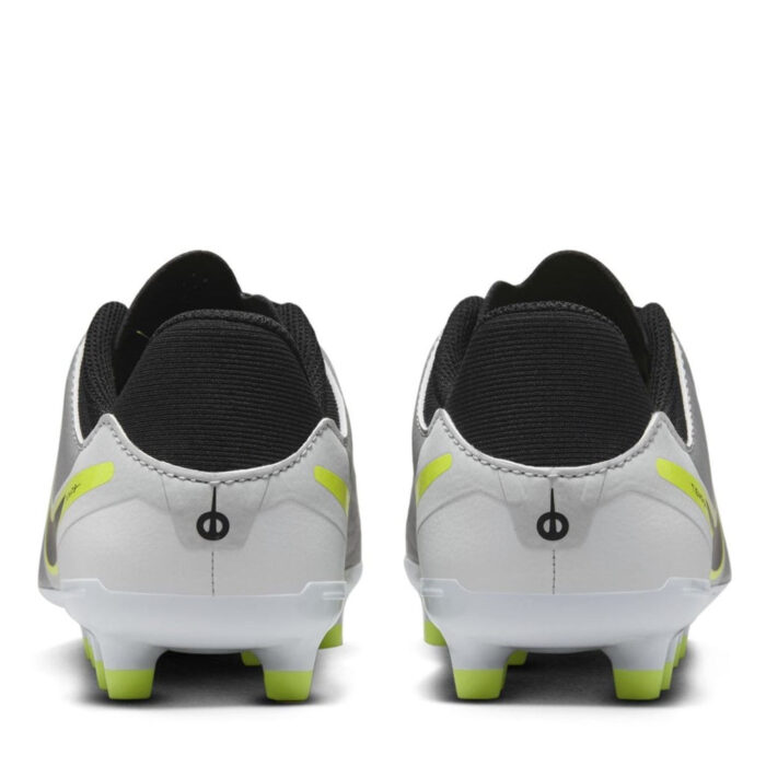 Nike Tiempo Legend 10 Junior Firm Ground Football Boots – Silver/Volt – view 6