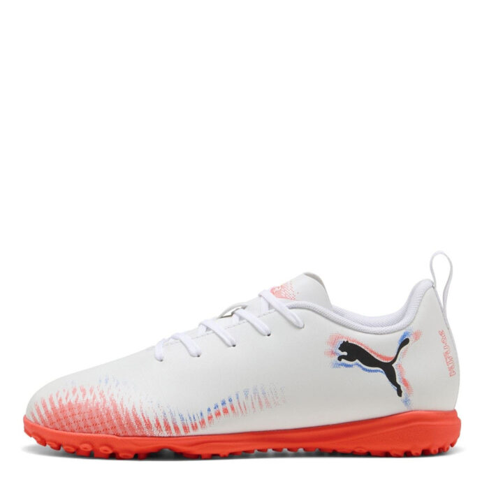 Puma Future 8 Junior Turf Football Boots – White/Black/Red – view 2