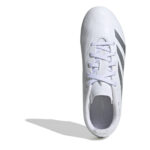 adidas Predator 24 Junior Firm Ground Football Boots – White/Silver – view 5