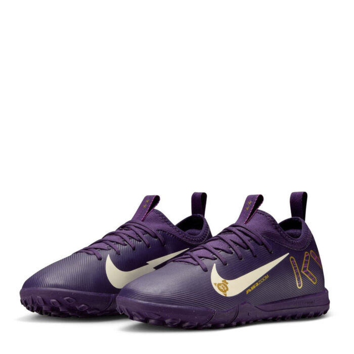 Nike Zoom Mercurial Vapor 16 Junior Turf Football Boots – Purple/Ivory – view 4
