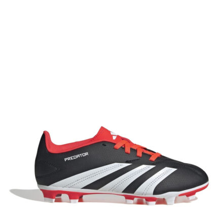 adidas Predator 24 Junior Firm Ground Football Boots – Black/White/Red