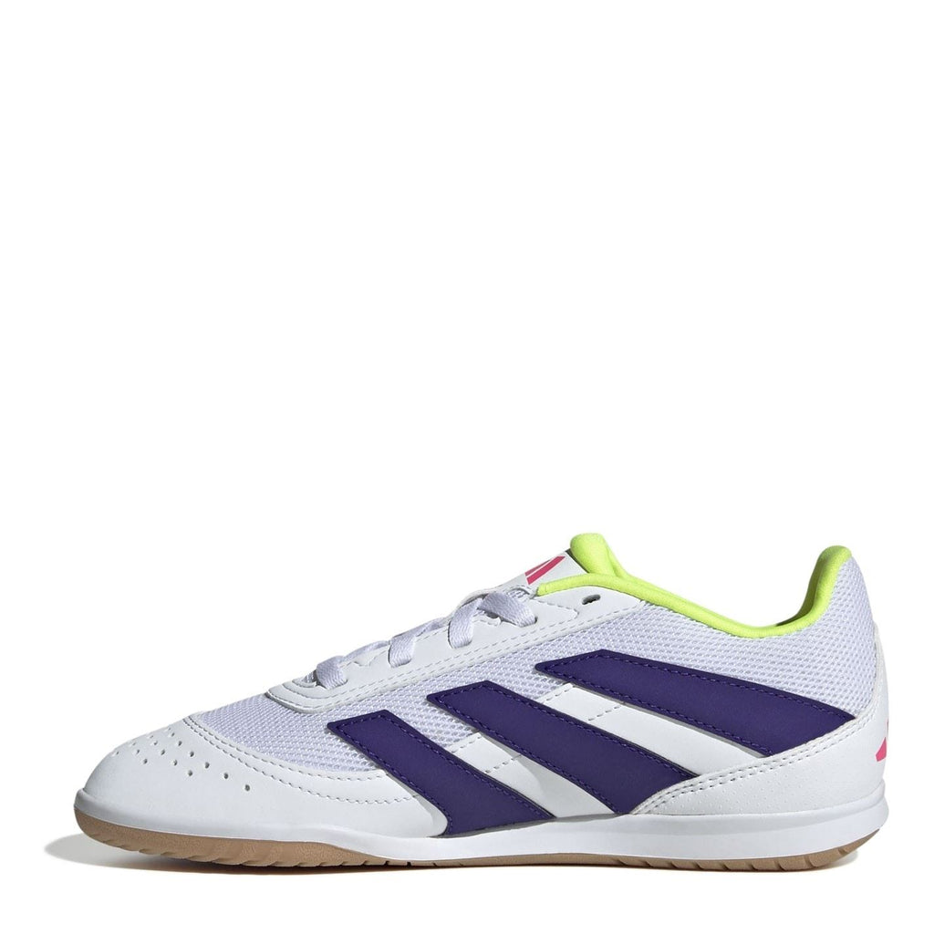 adidas Predator Junior Indoor Football Boots – White/Pink – view 2