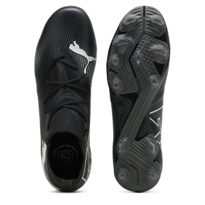 Puma Future 7 Firm Ground Football Boots – Black/White – view 3