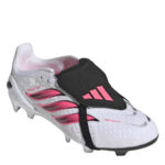 adidas Predator Junior Firm Ground Football Boots – White/Coral – view 3