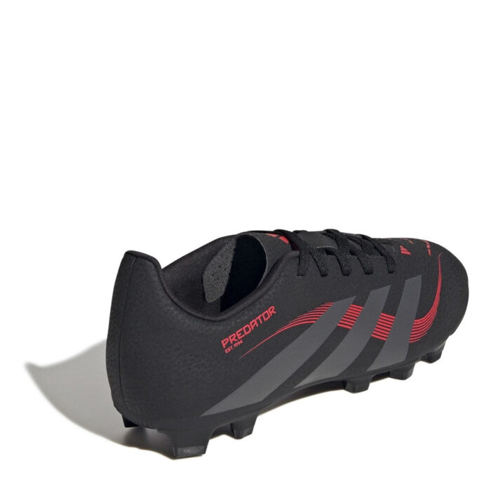 adidas Predator Junior Firm Ground Football Boots – Black/Grey – view 4