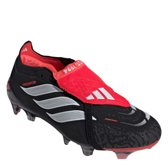 adidas Predator Firm Ground Football Boots – Black/Red – view 3