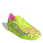 adidas Predator Junior Firm Ground Football Boots – Yellow/Pink - Image 3