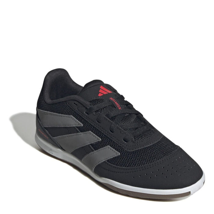 adidas Predator Junior Indoor Football Boots – Black/Grey – view 3