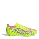adidas Predator Junior Firm Ground Football Boots – Yellow/Pink – view 7
