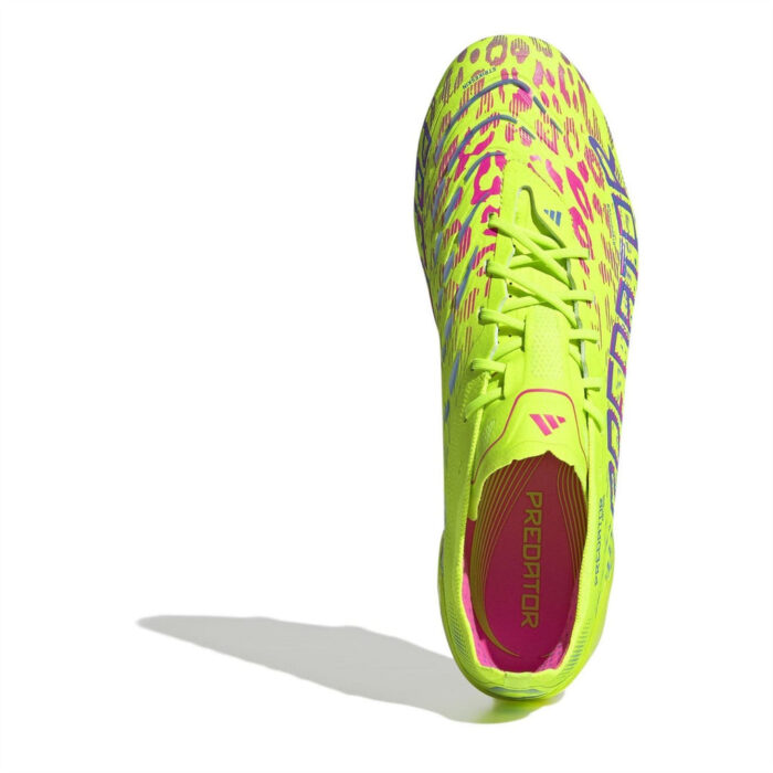 adidas Predator Firm Ground Football Boots – Yellow/Pink – view 5