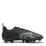 Puma Future 8 Junior Firm Ground Football Boots – Black/Green – view 4