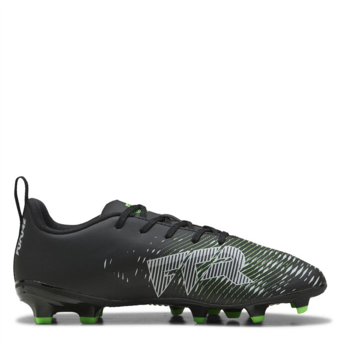 Puma Future 8 Junior Firm Ground Football Boots – Black/Green – view 4